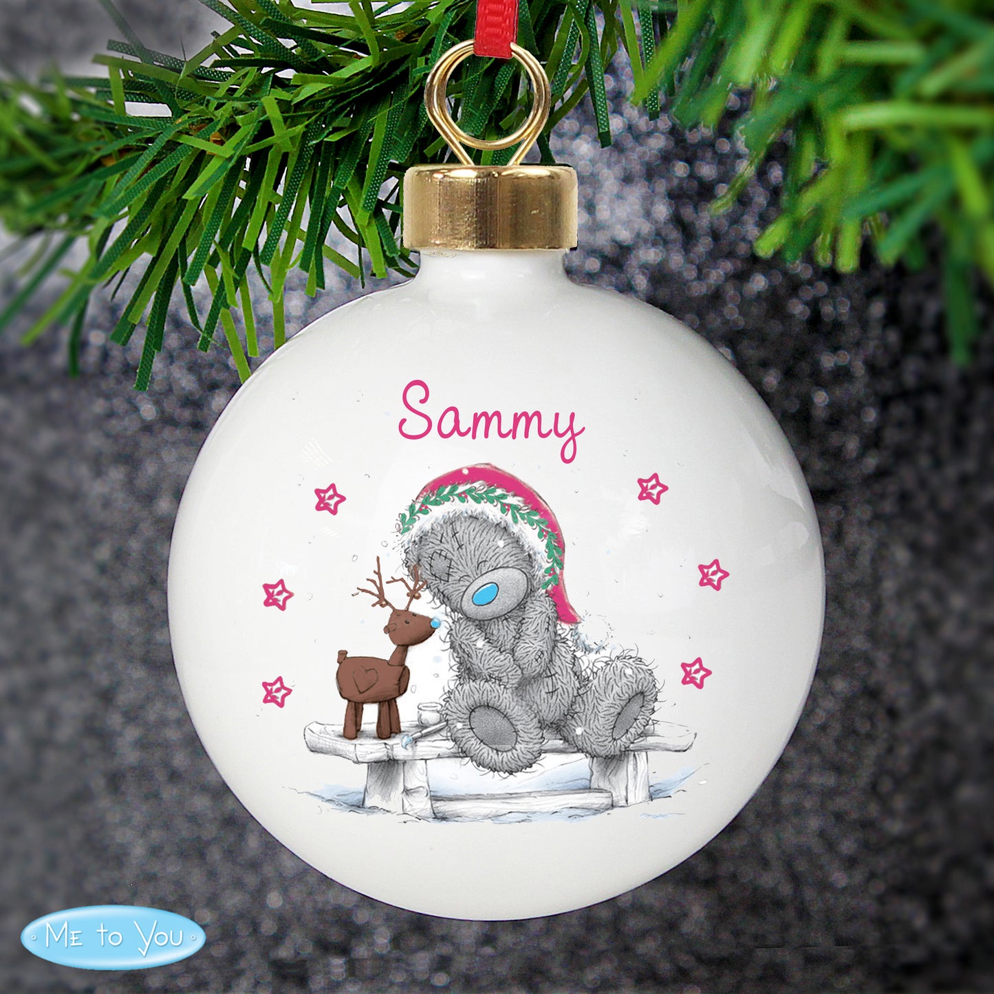 Personalised Me To You Reindeer Bauble - MK&JD Gifts