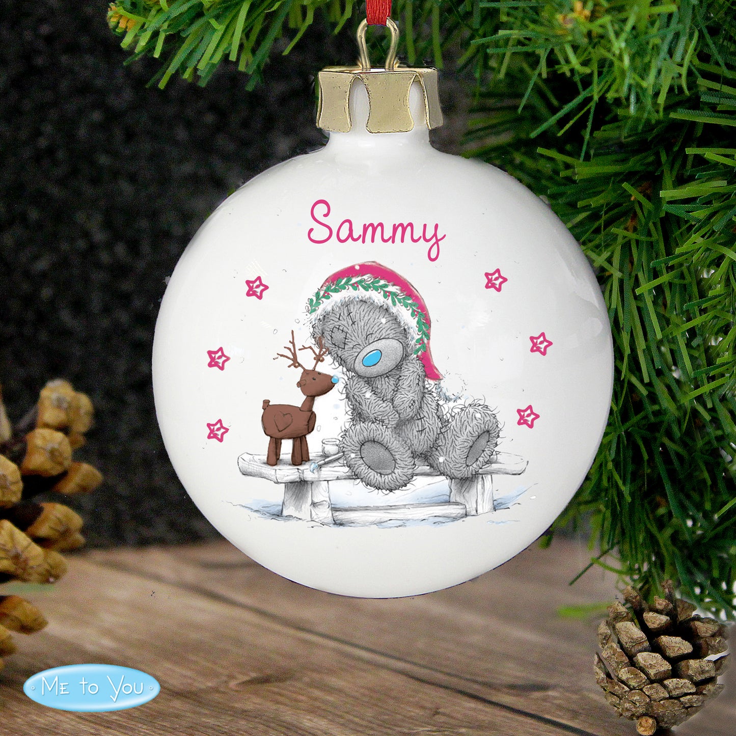 Personalised Me To You Reindeer Bauble - MK&JD Gifts