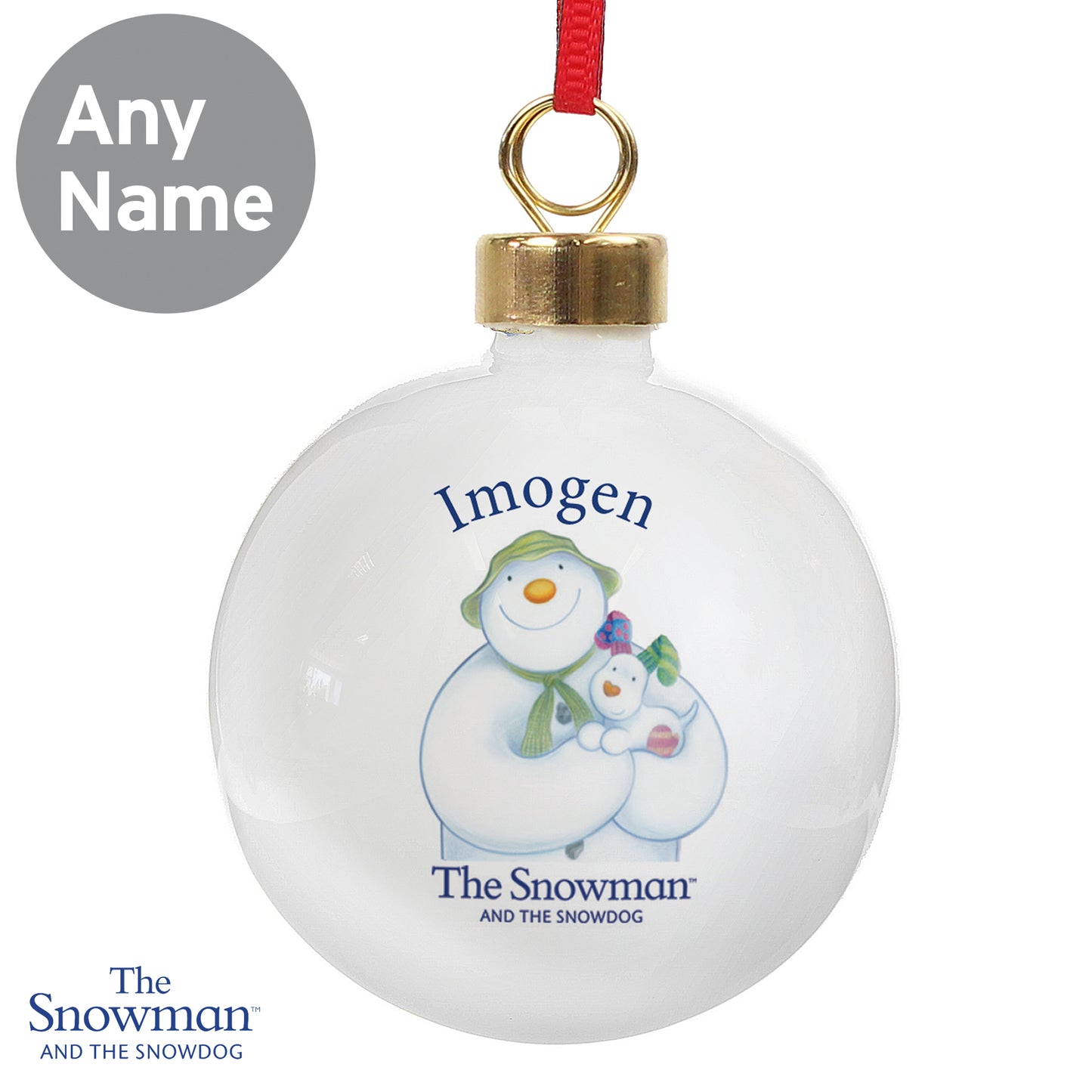 Personalised The Snowman and the Snowdog Bauble - MK&JD Gifts