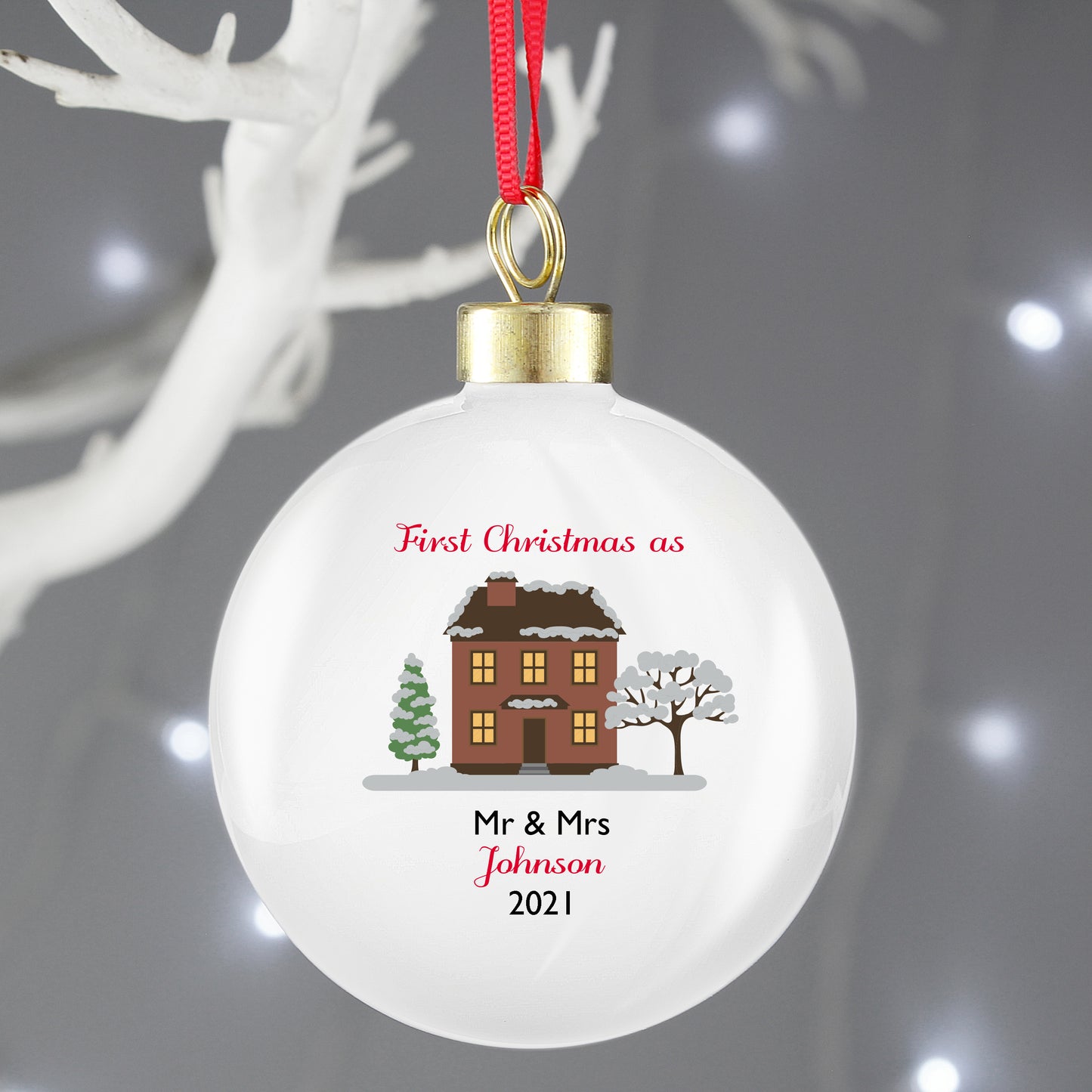 Personalised Cosy Christmas Bauble - MK&JD Gifts