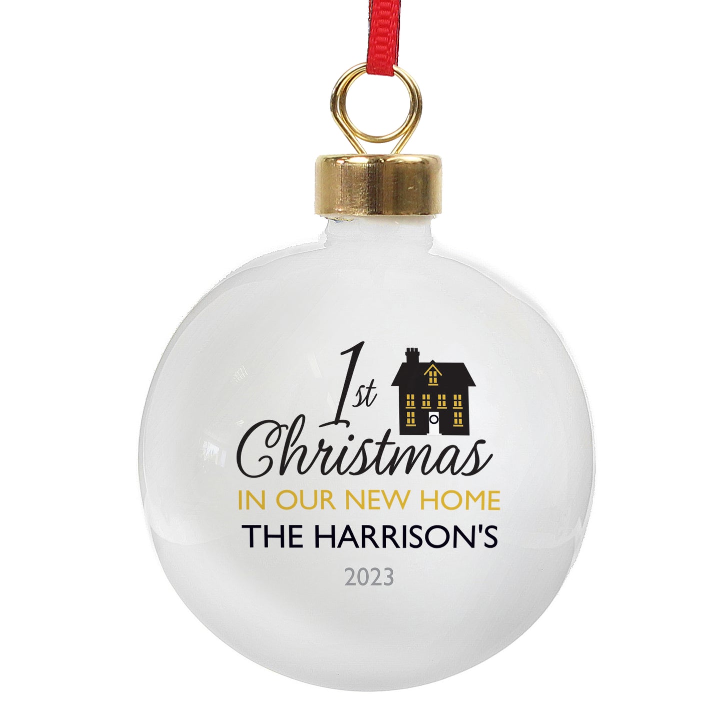 Personalised 1st Christmas in Our New Home Bauble - MK&JD Gifts