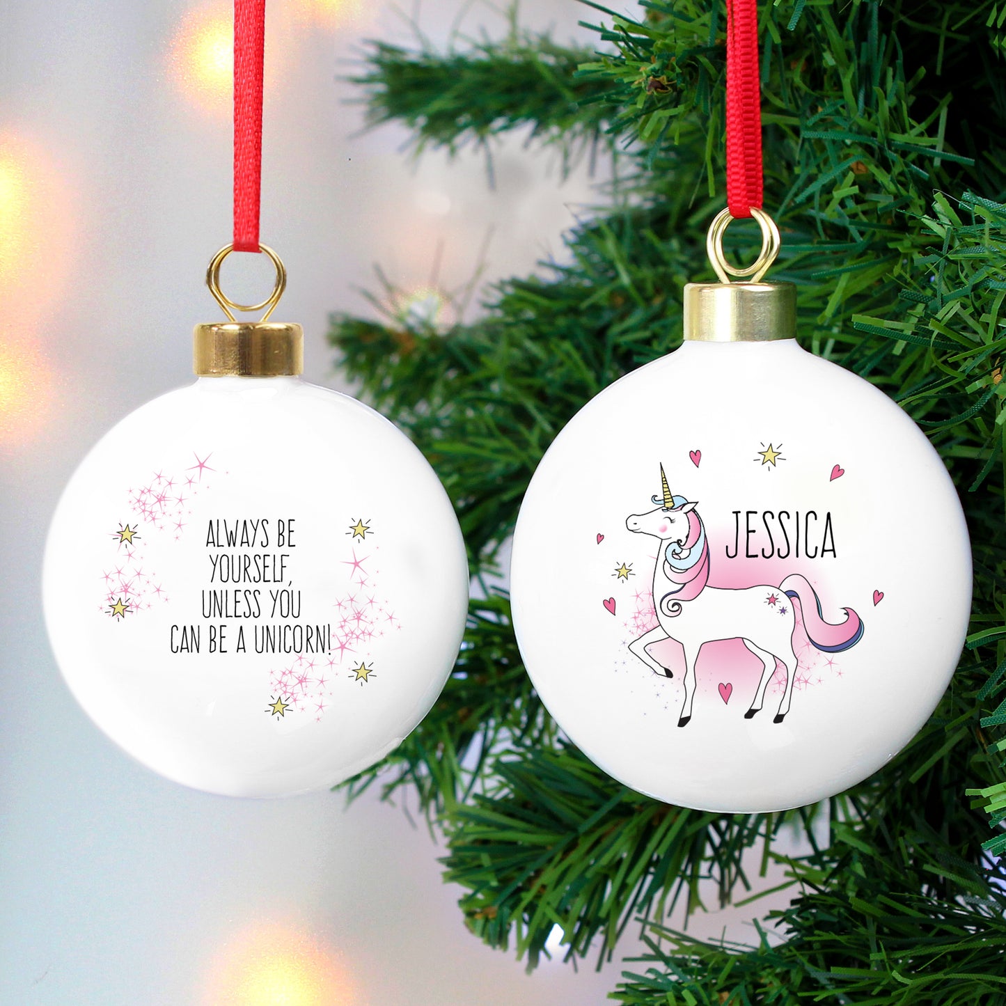Personalised Unicorn Bauble - MK&JD Gifts