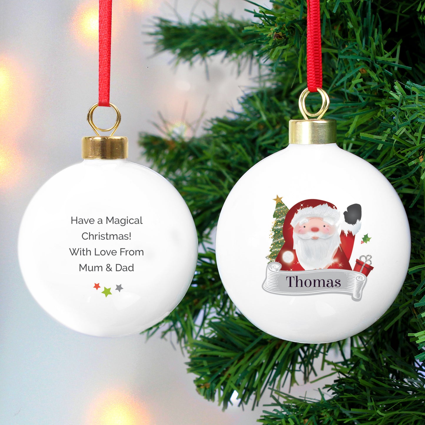 Personalised Santa Claus Bauble - MK&JD Gifts