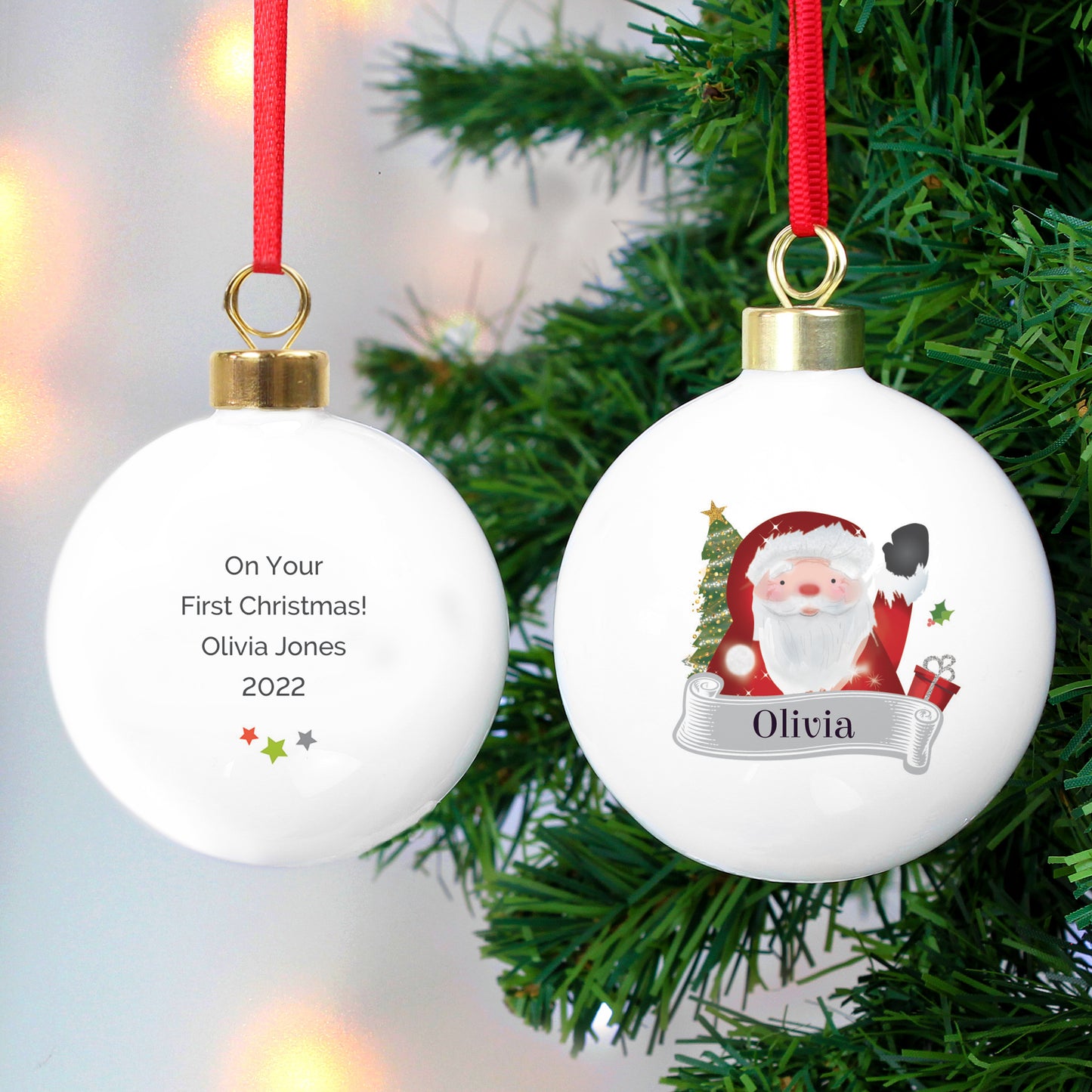 Personalised Santa Claus Bauble - MK&JD Gifts