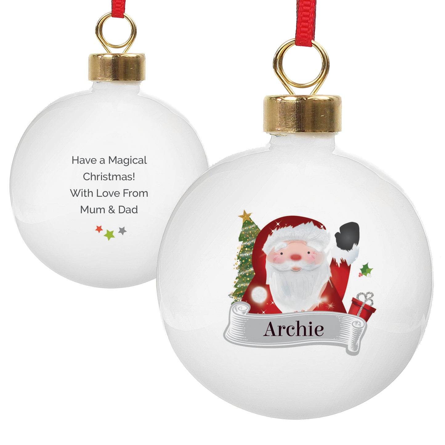 Personalised Santa Claus Bauble - MK&JD Gifts