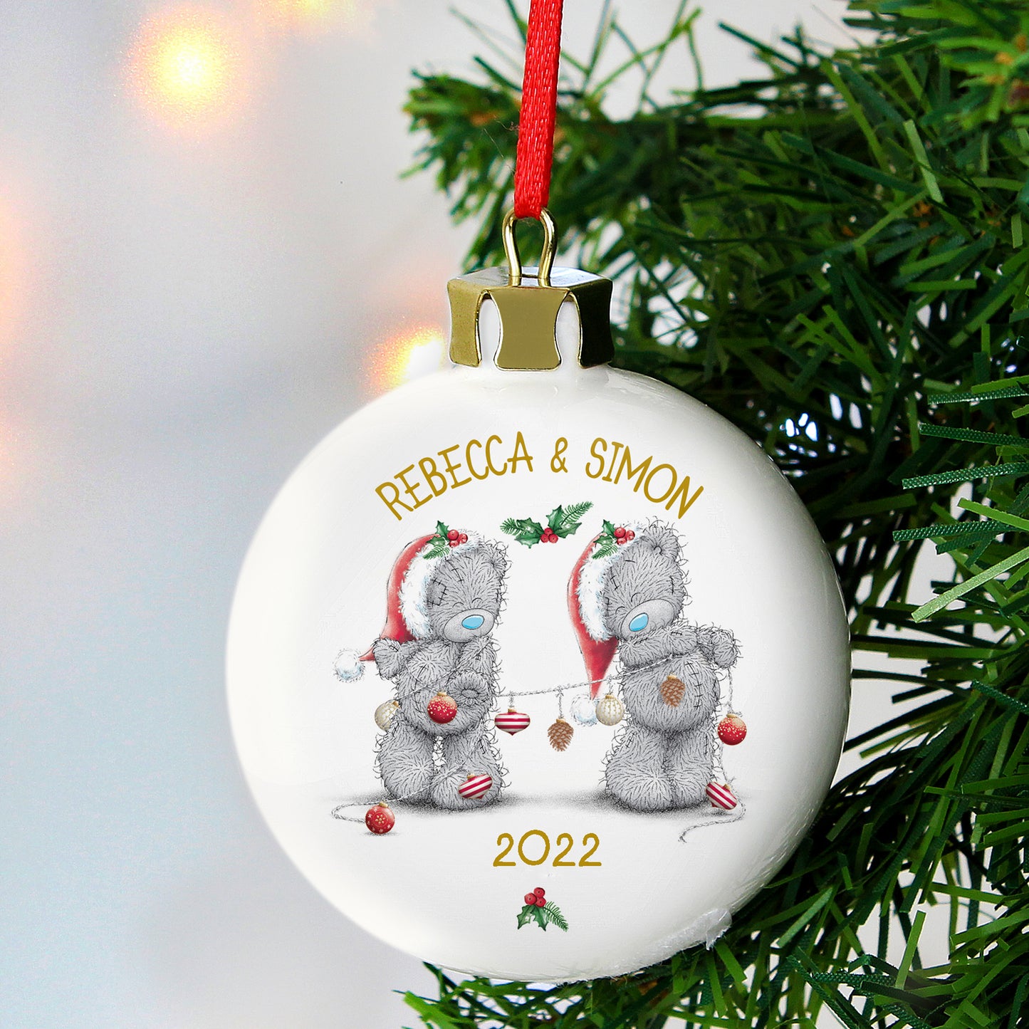 Personalised Me to You Christmas Couple's Bauble - MK&JD Gifts