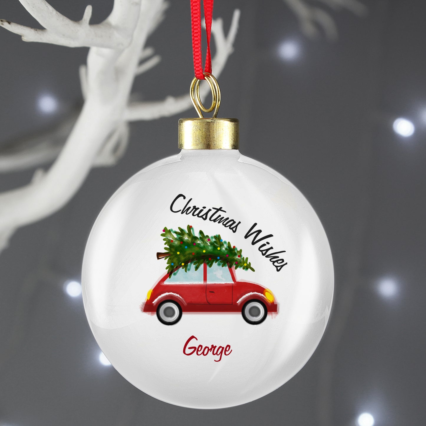 Personalised 'Driving Home For Christmas' Bauble - MK&JD Gifts