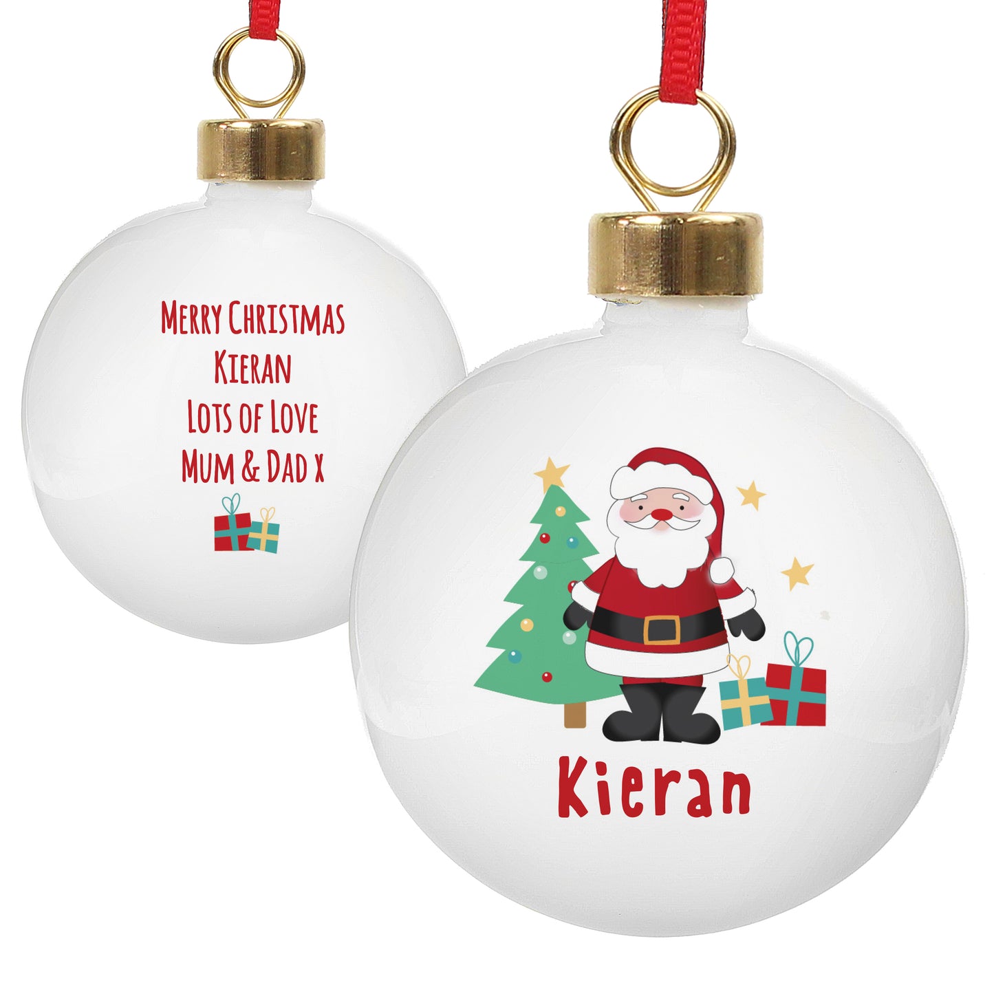 Personalised Santa Bauble - MK&JD Gifts