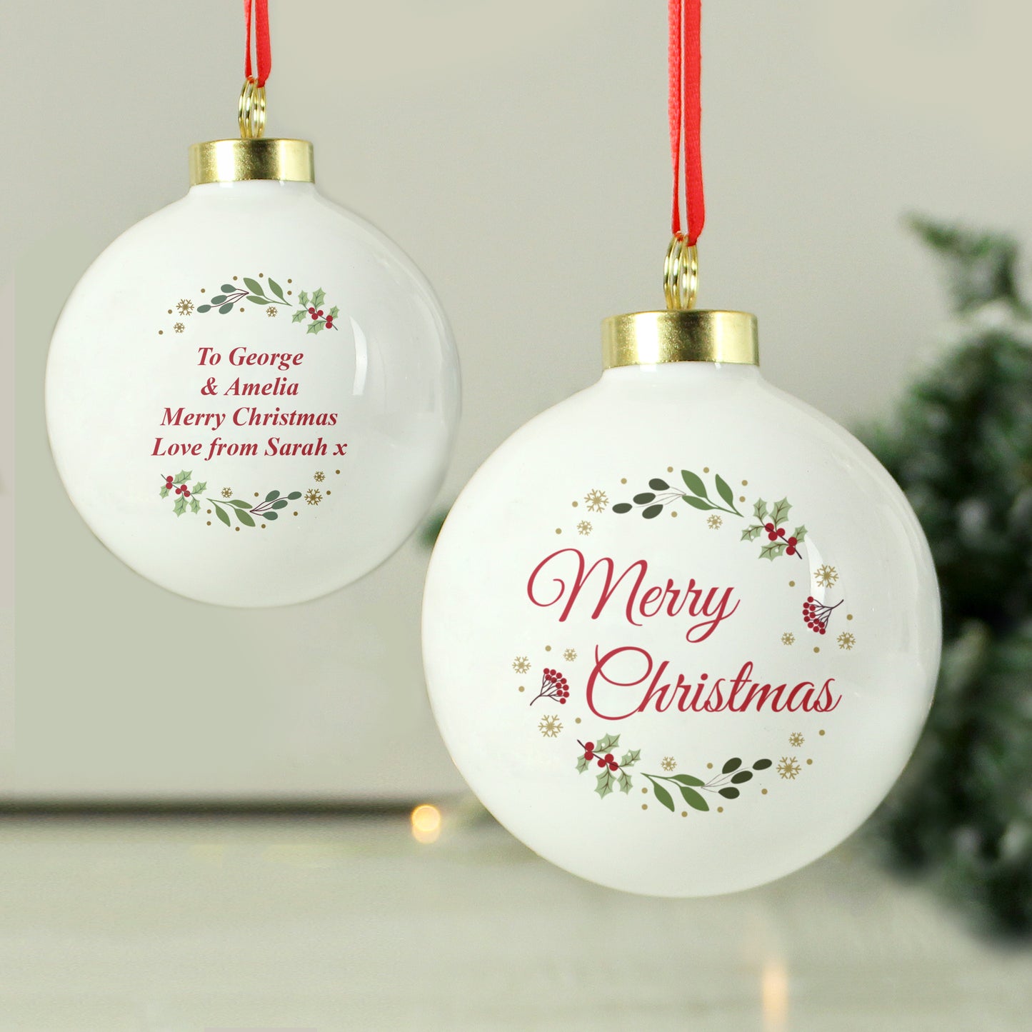 Personalised Merry Christmas Bauble - MK&JD Gifts