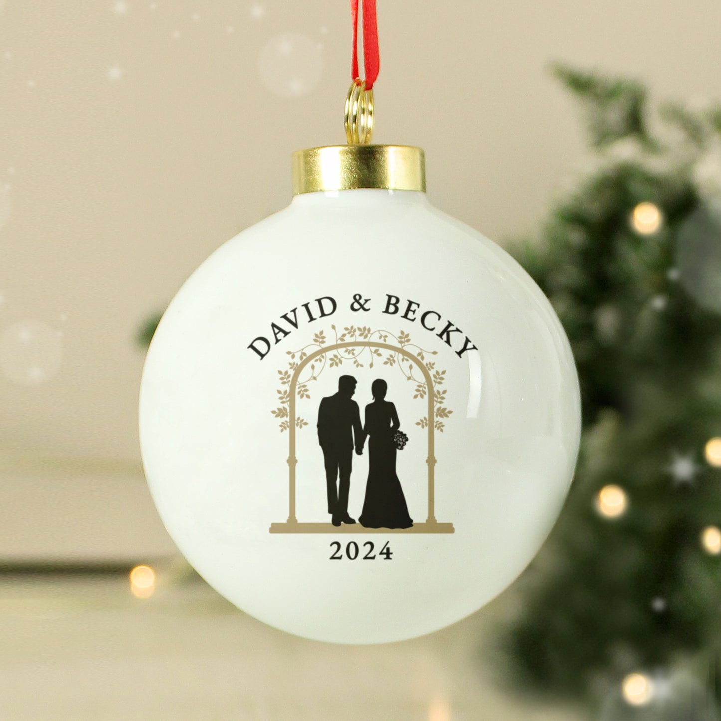 Personalised Mr & Mrs Bauble - MK&JD Gifts