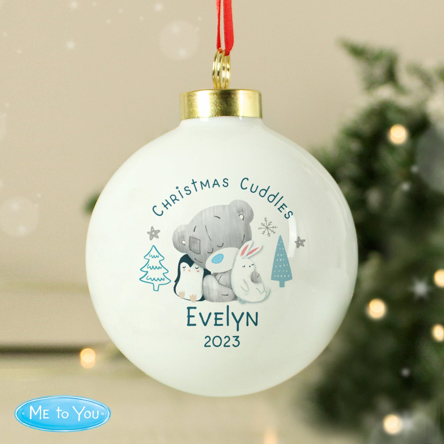 Personalised Winter Explorer First Christmas Tiny Tatty Teddy Bauble - MK&JD Gifts