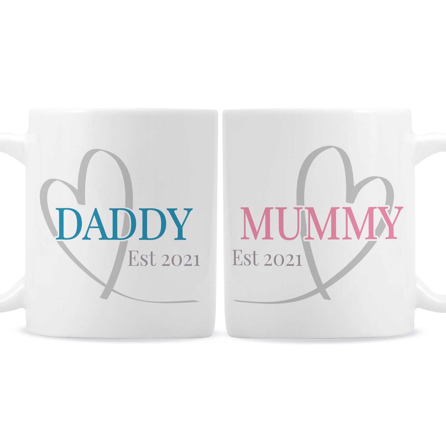 Personalised Mummy & Daddy Mug Set - MK&JD Gifts