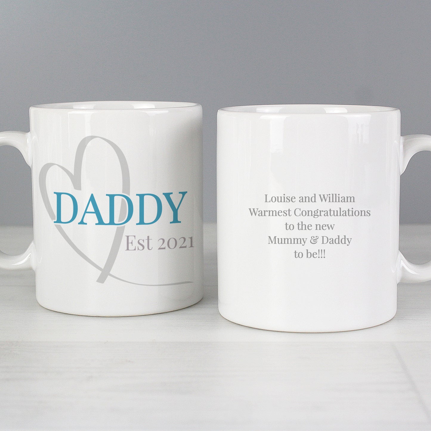 Personalised Mummy & Daddy Mug Set - MK&JD Gifts