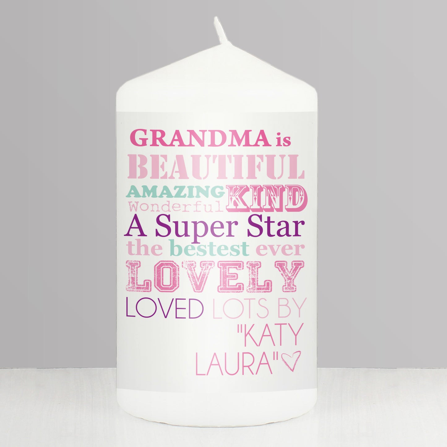 Personalised She Is... Pillar Candle - MK&JD Gifts