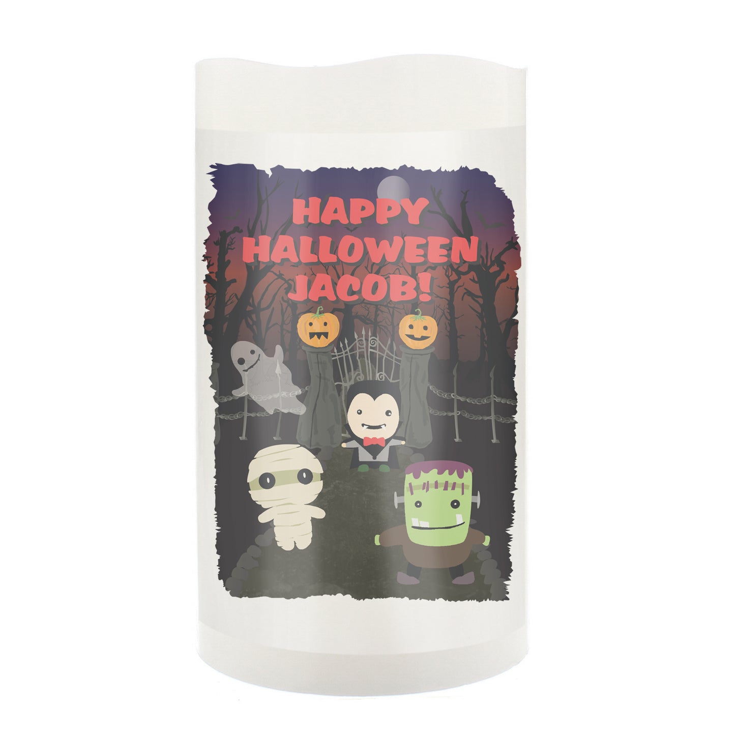 Personalised Halloween LED Candle - MK&JD Gifts