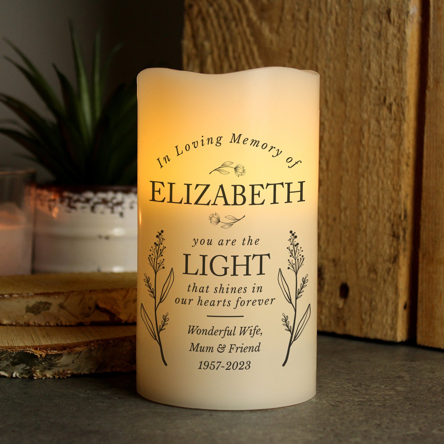 Personalised In Loving Memory LED Candle - MK&JD Gifts