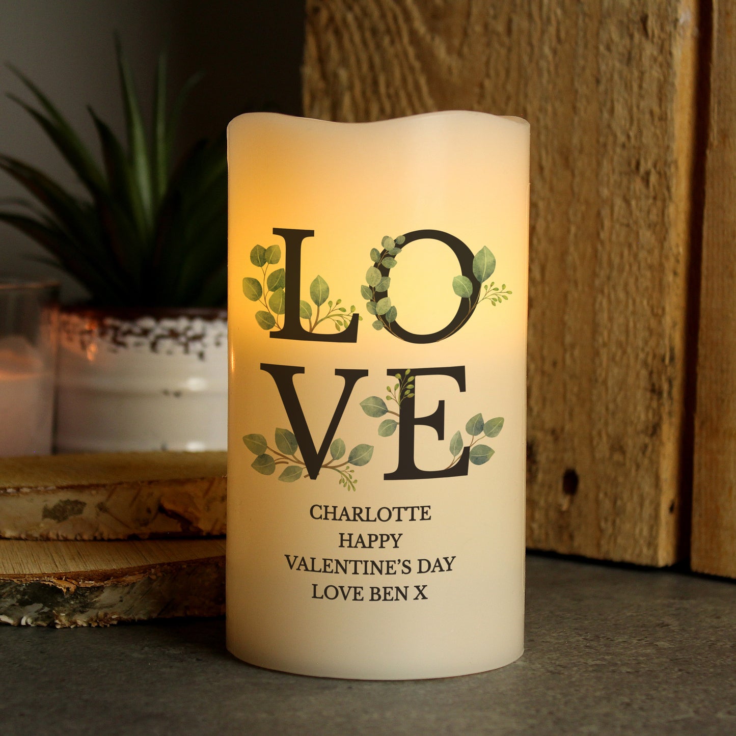 Personalised LOVE LED Candle - MK&JD Gifts