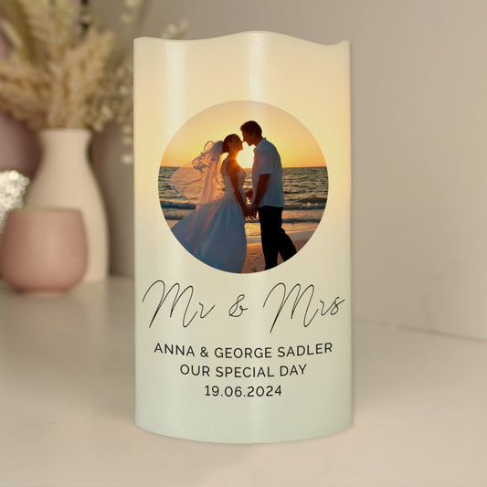 Personalised Photo Upload LED Candle - MK&JD Gifts