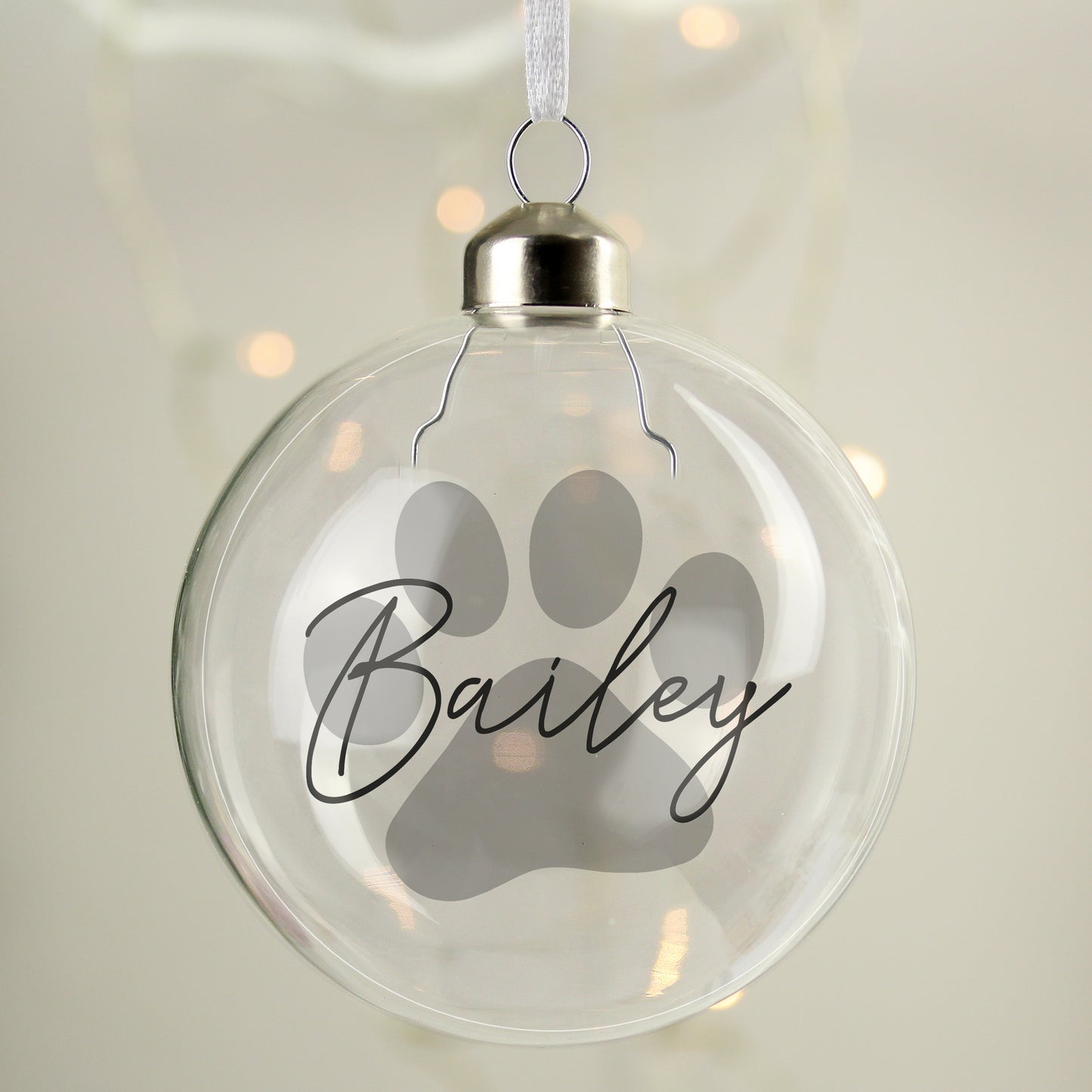 Personalised Pet Glass Bauble - MK&JD Gifts
