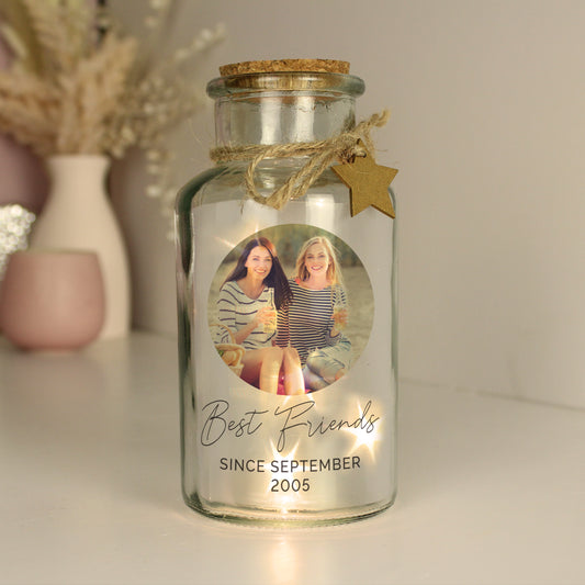 Personalised Photo Upload LED Glass Jar - MK&JD Gifts