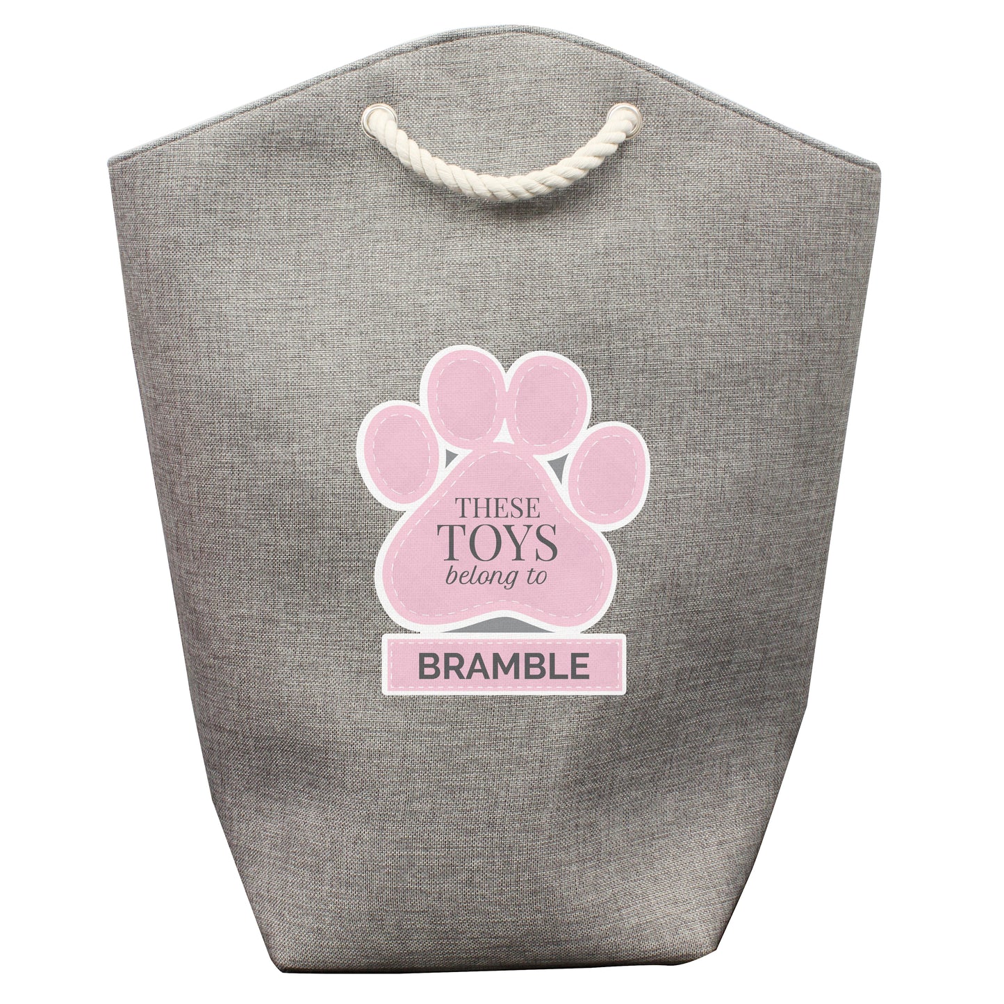 Personalised Pink Paw Print Storage Bag - MK&JD Gifts