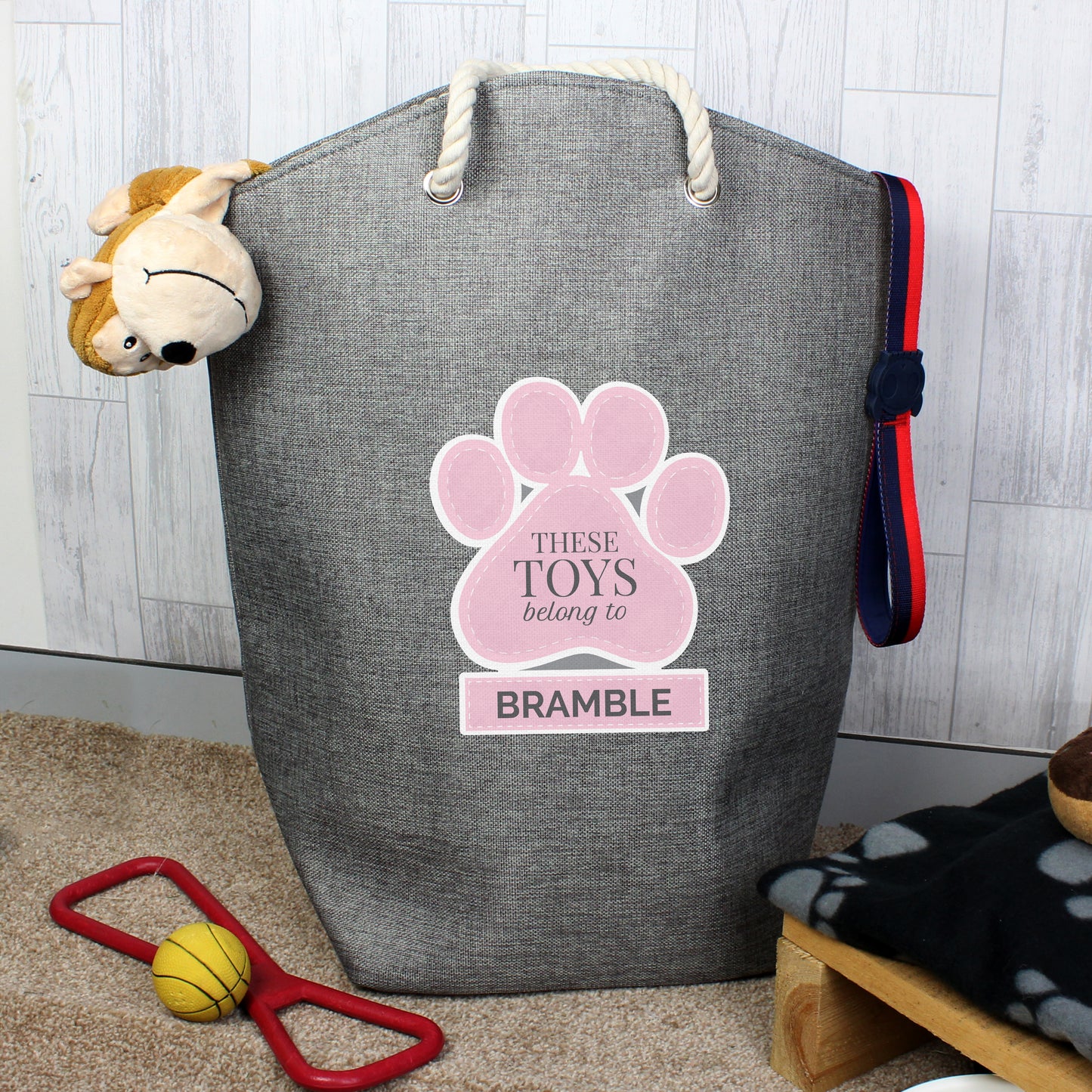 Personalised Pink Paw Print Storage Bag - MK&JD Gifts
