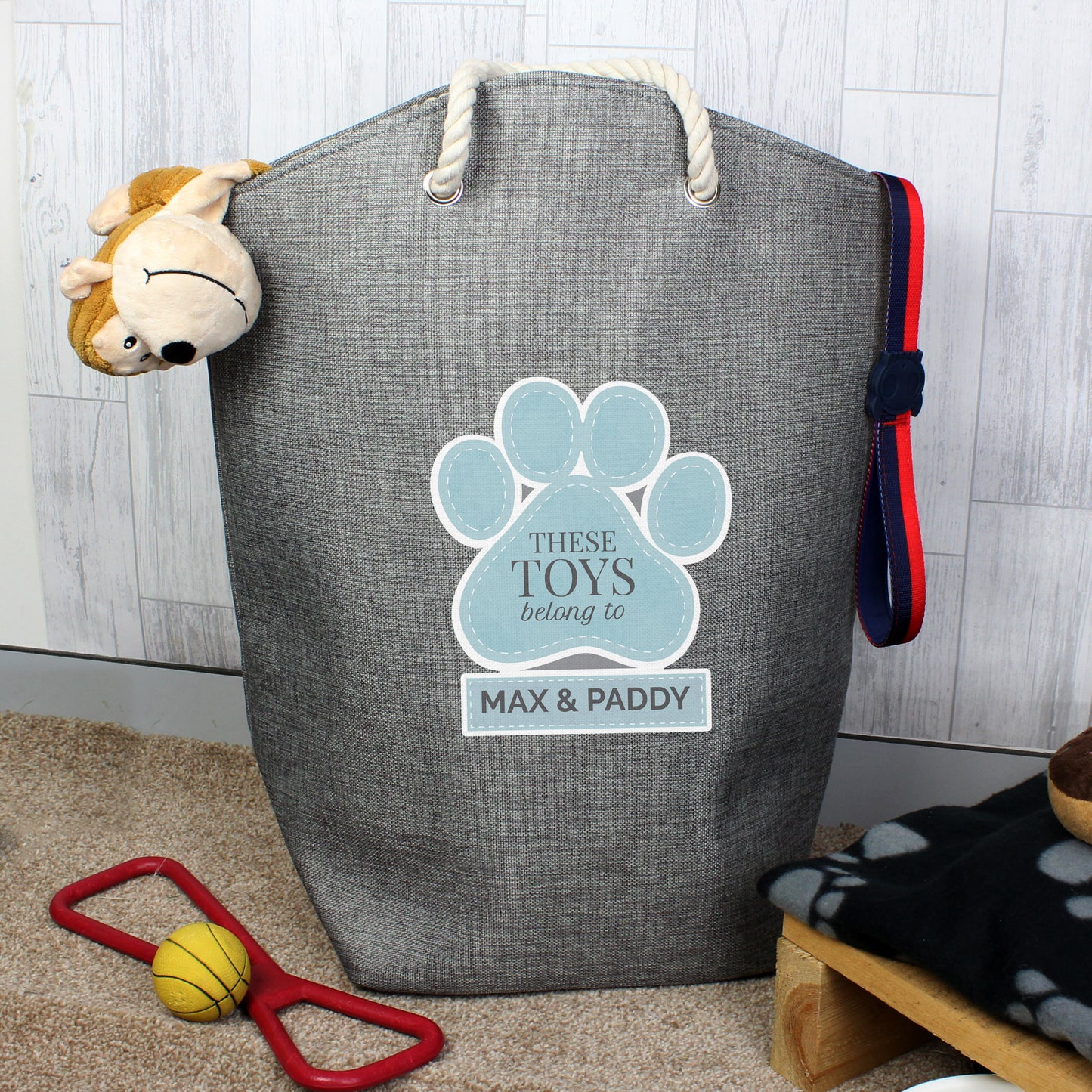 Personalised Blue Paw Print Storage Bag - MK&JD Gifts