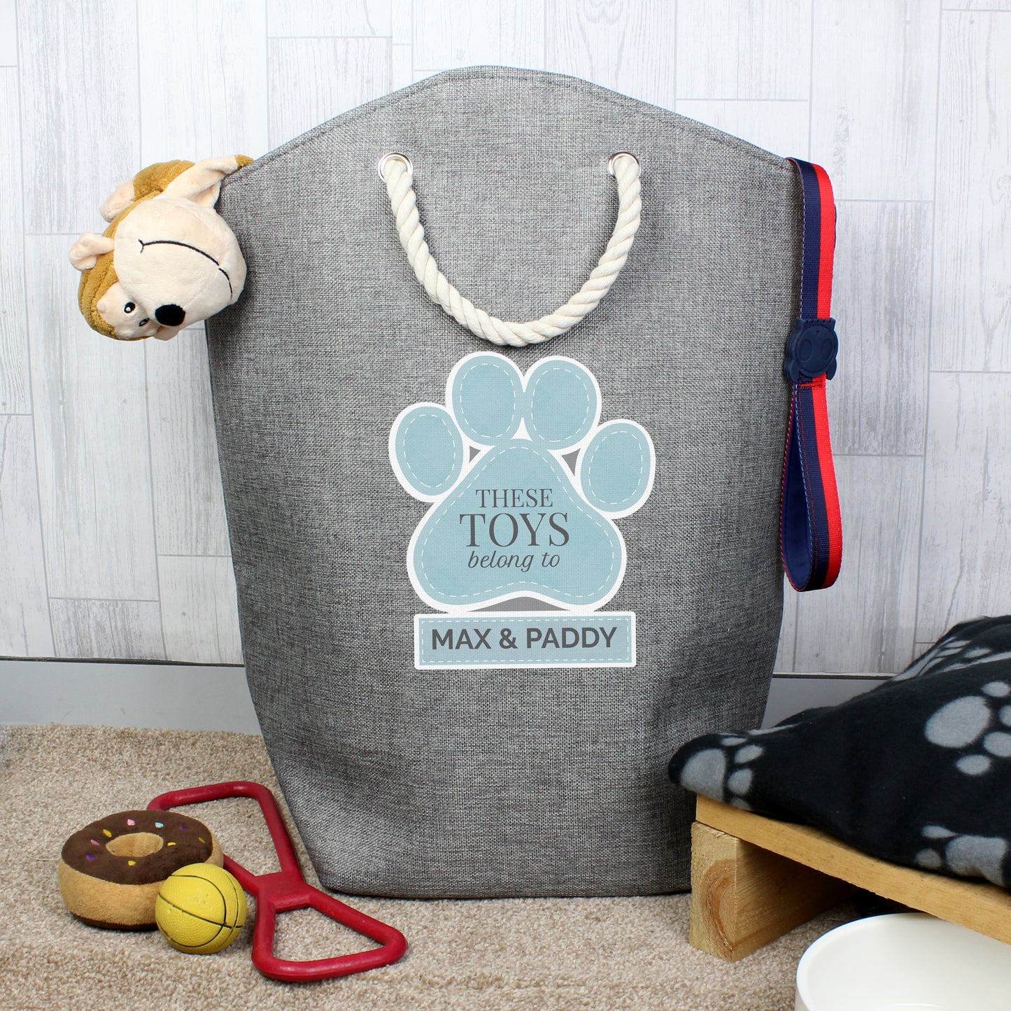 Personalised Blue Paw Print Storage Bag - MK&JD Gifts