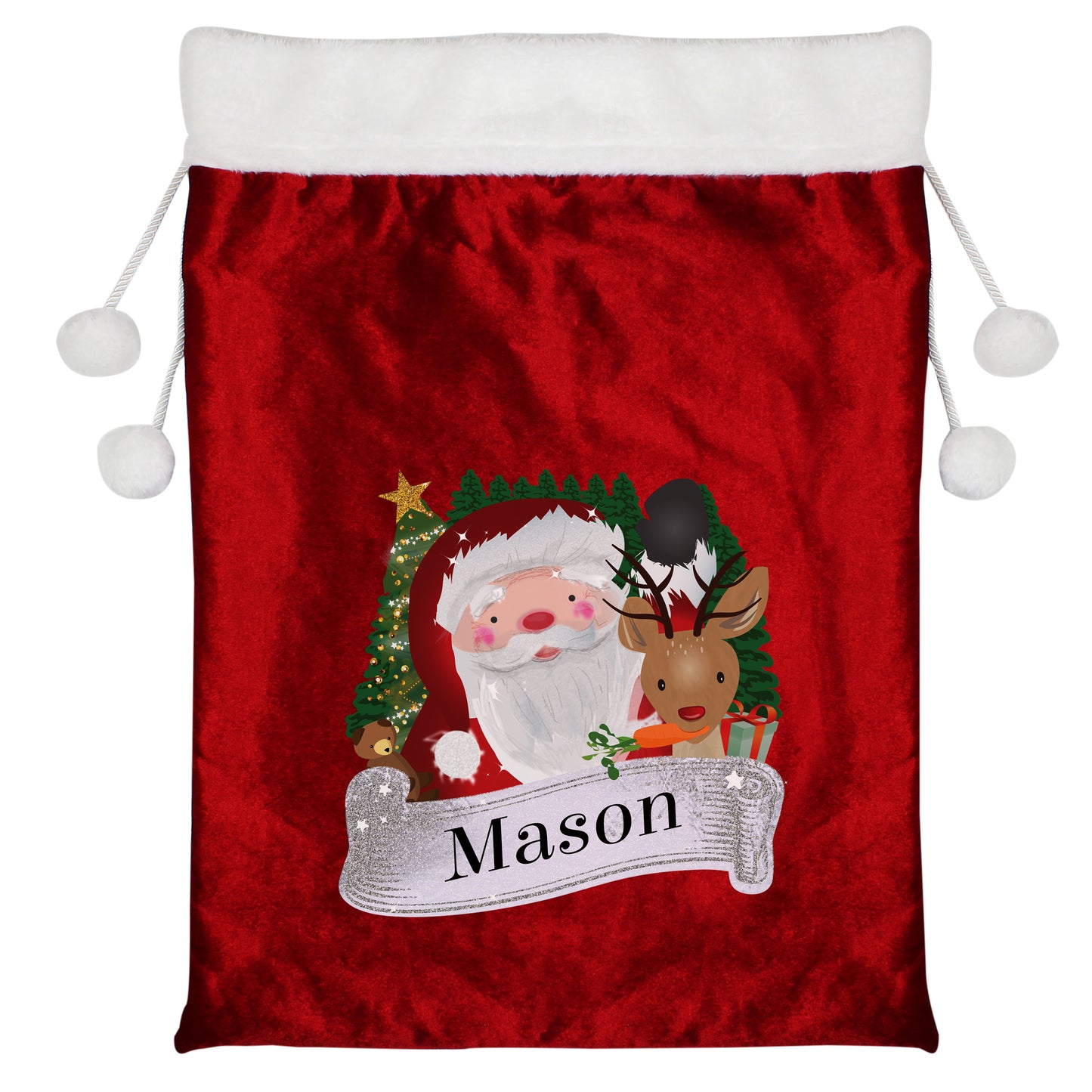 Personalised Christmas Santa Red Sack - MK&JD Gifts