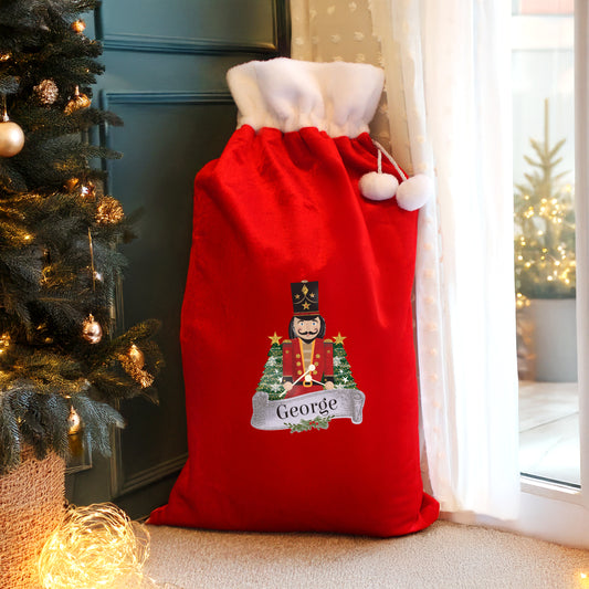 Personalised Nutcracker Red Sack - MK&JD Gifts
