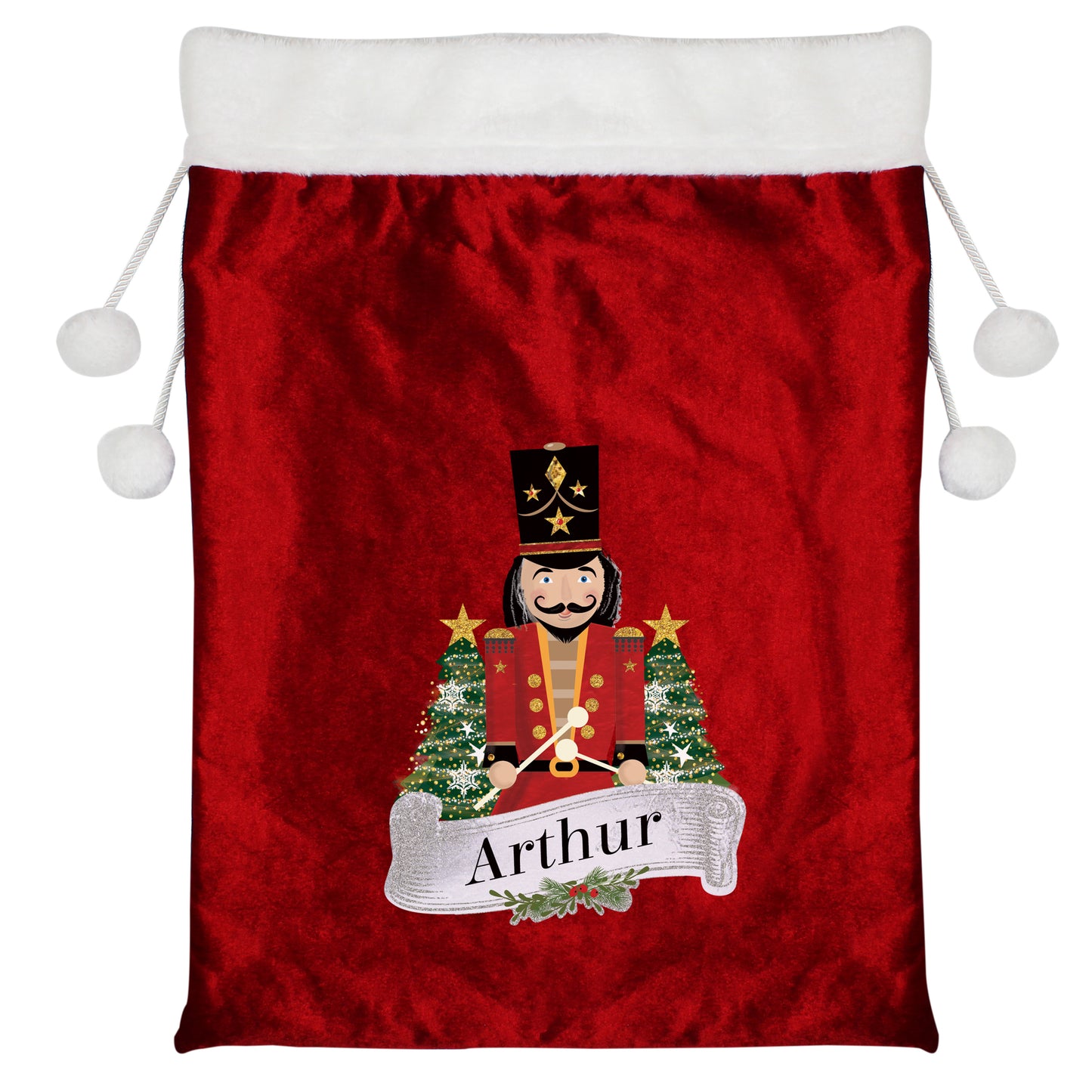 Personalised Nutcracker Red Sack - MK&JD Gifts
