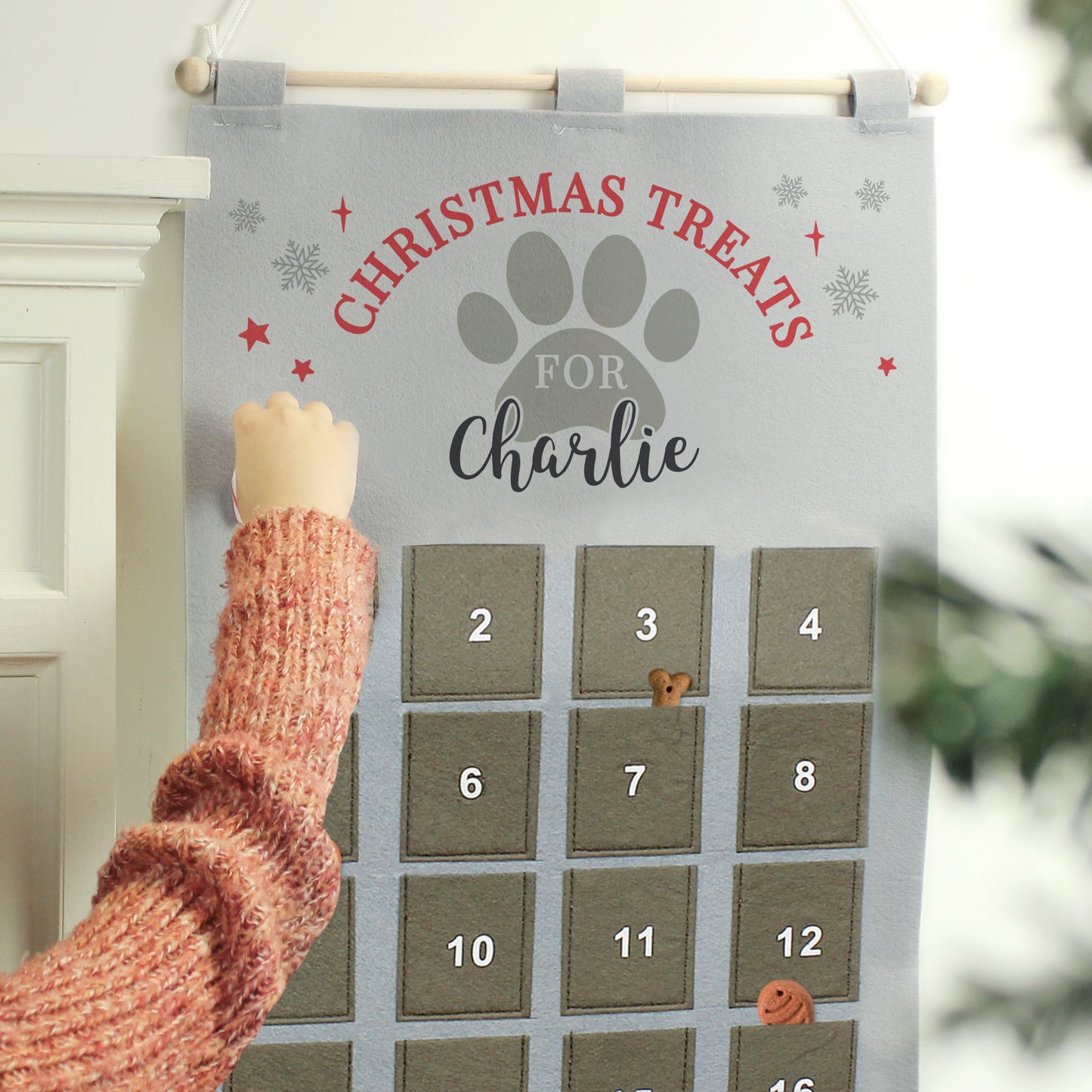 Personalised Pet Advent Calendar In Silver Grey - MK&JD Gifts