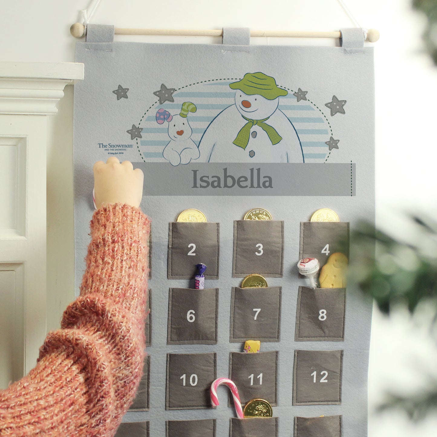 Personalised The Snowman Advent Calendar In Silver Grey - MK&JD Gifts