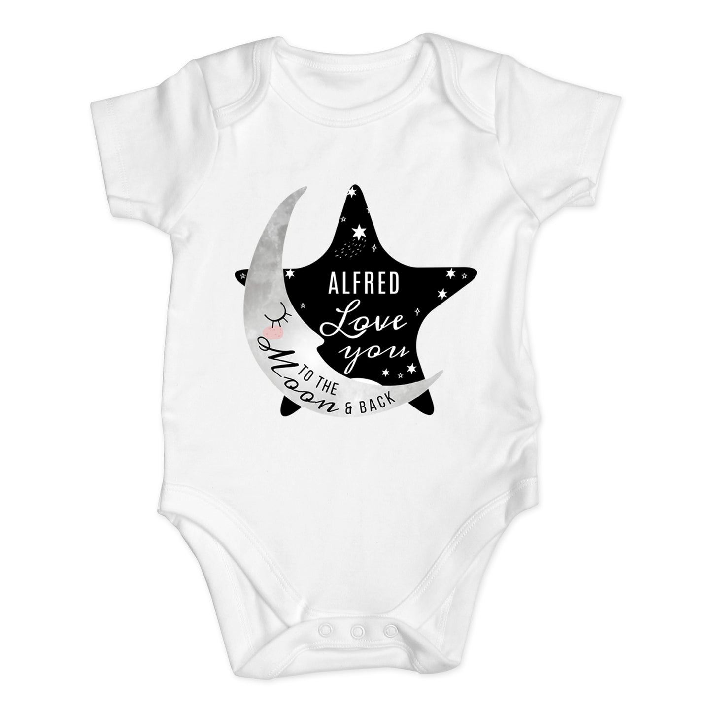 Personalised Baby To The Moon and Back 0-3 Months Baby Vest - MK&JD Gifts