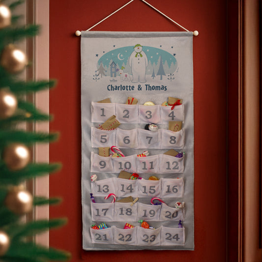 Personalised The Snowman and the Snowdog Advent Calendar In Silver Grey - MK&JD Gifts