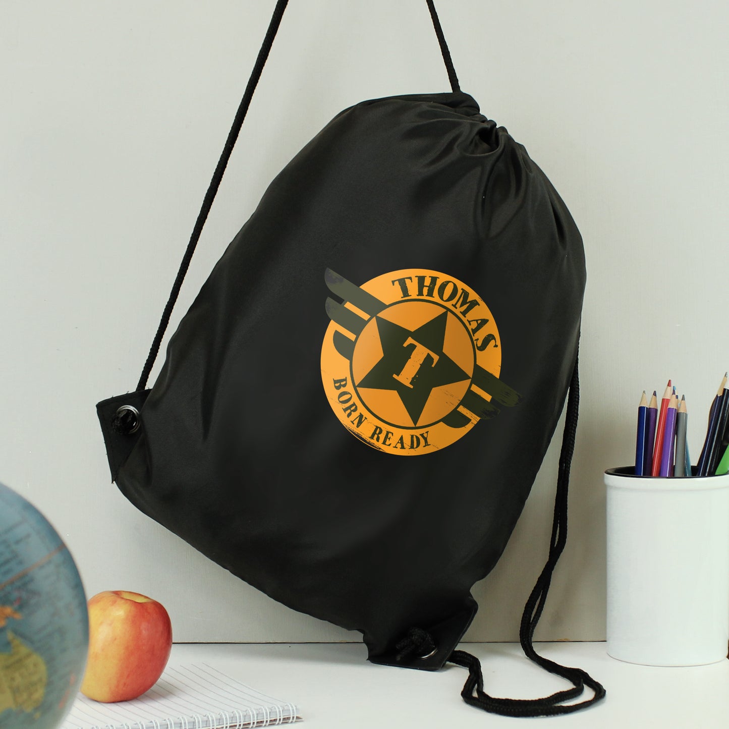 Personalised Badge Black Kit Bag - MK&JD Gifts