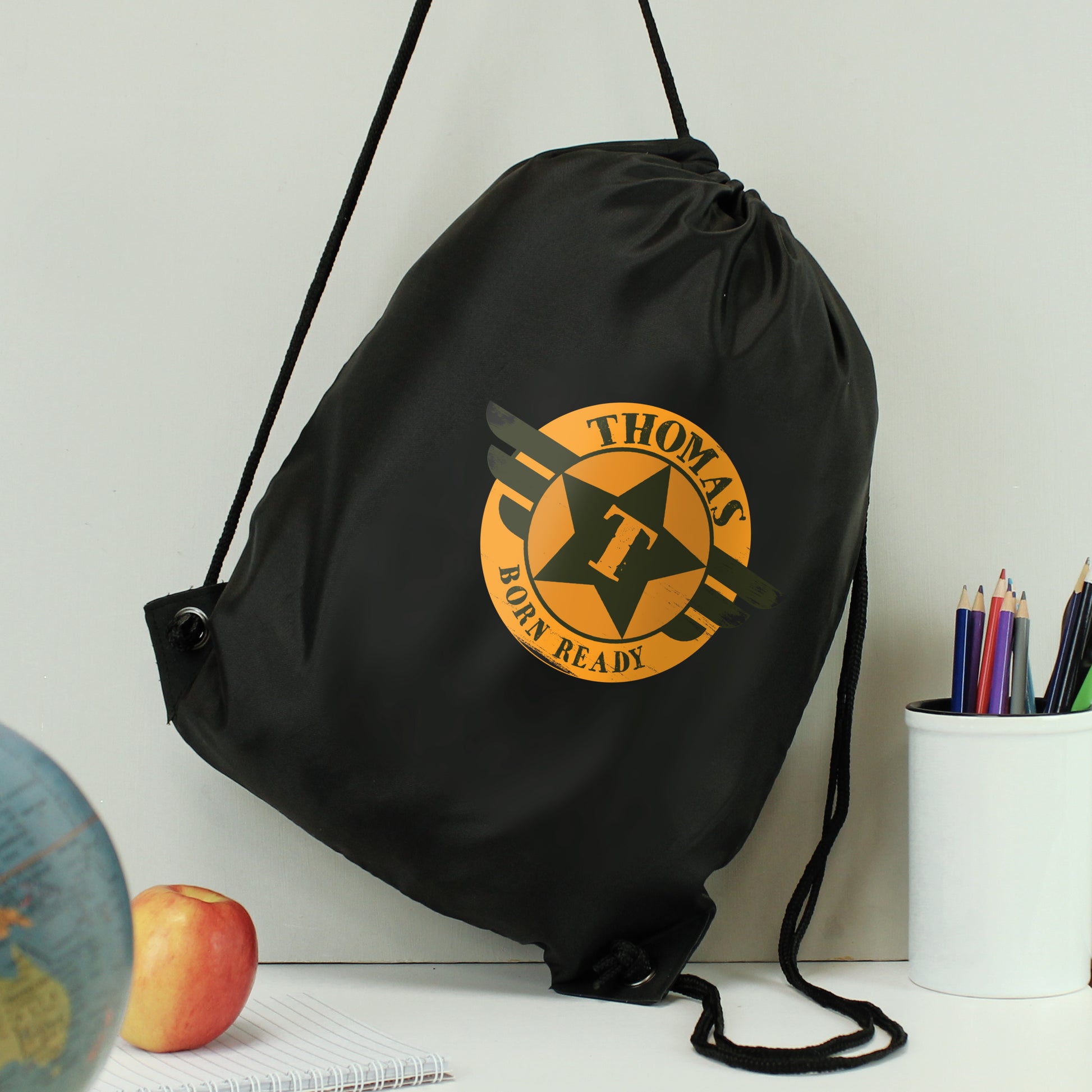 Personalised Badge Black Kit Bag - MK&JD Gifts