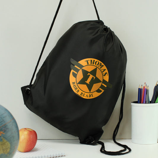 Personalised Badge Black Kit Bag - MK&JD Gifts
