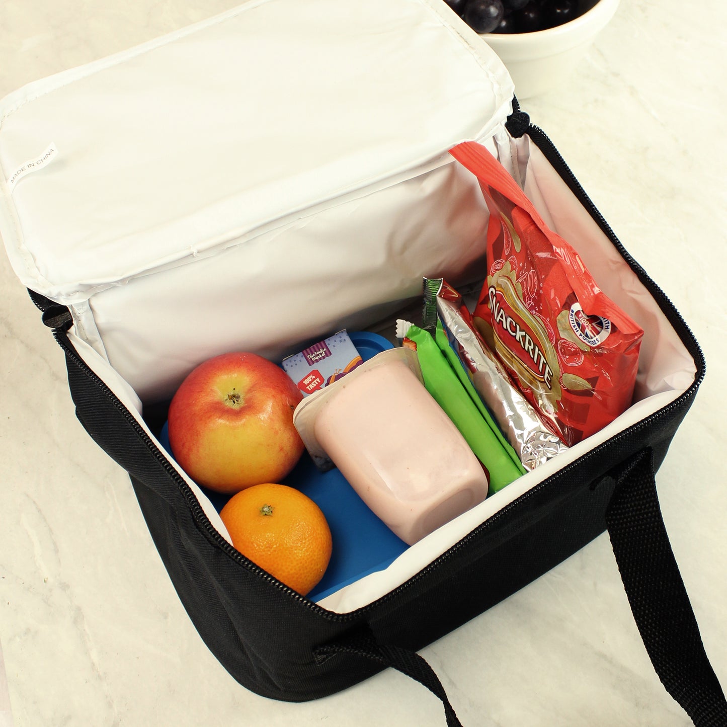 Personalised Football Black Lunch Bag - MK&JD Gifts