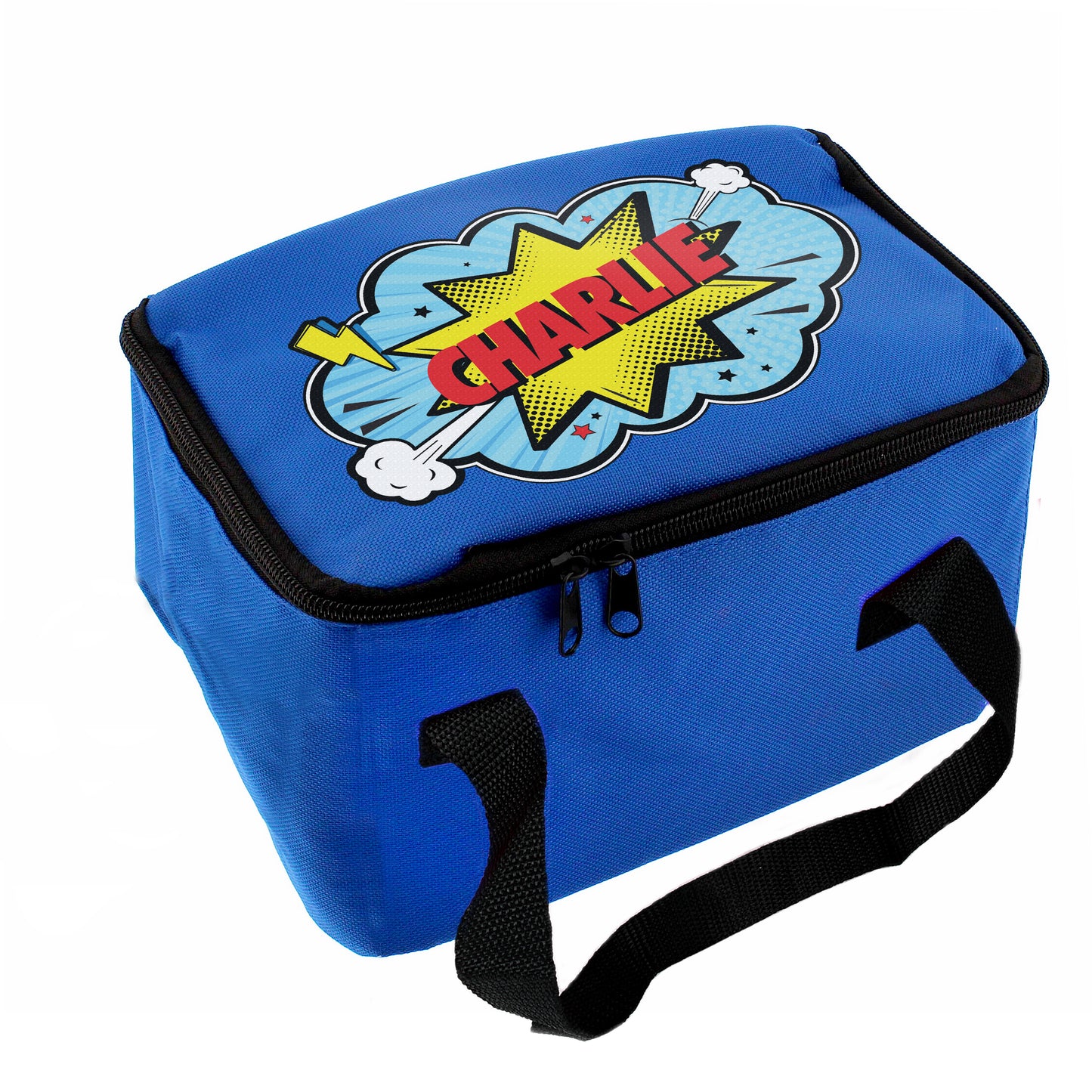 Personalised Superhero Blue Lunch Bag - MK&JD Gifts