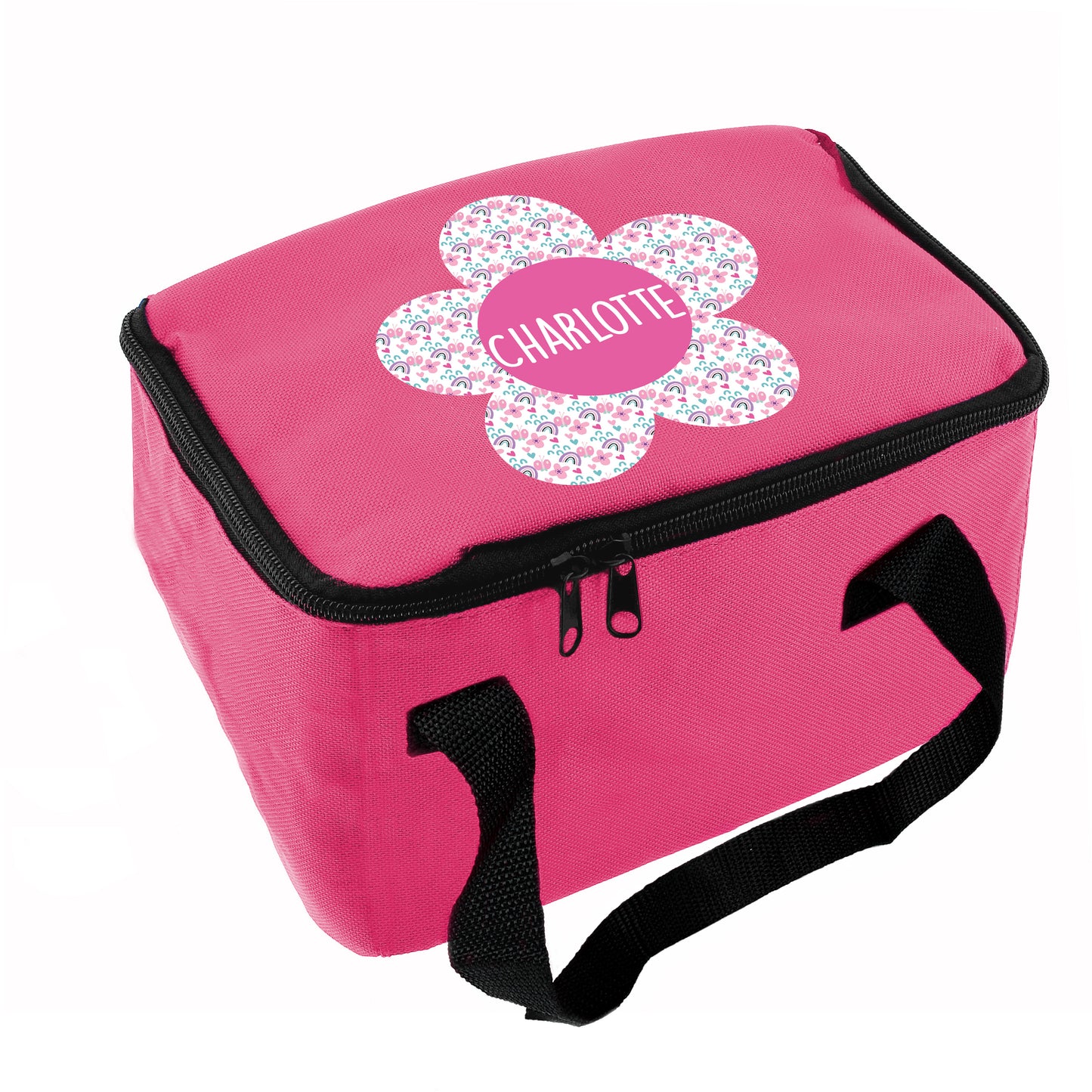 Personalised Flower Pink Lunch Bag - MK&JD Gifts