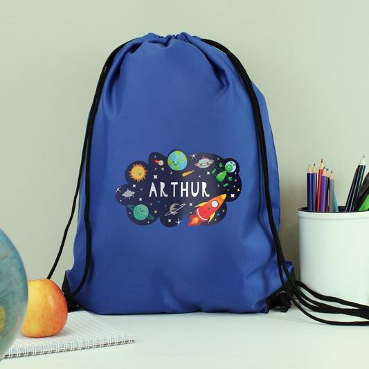 Personalised Space Blue Kit Bag - MK&JD Gifts