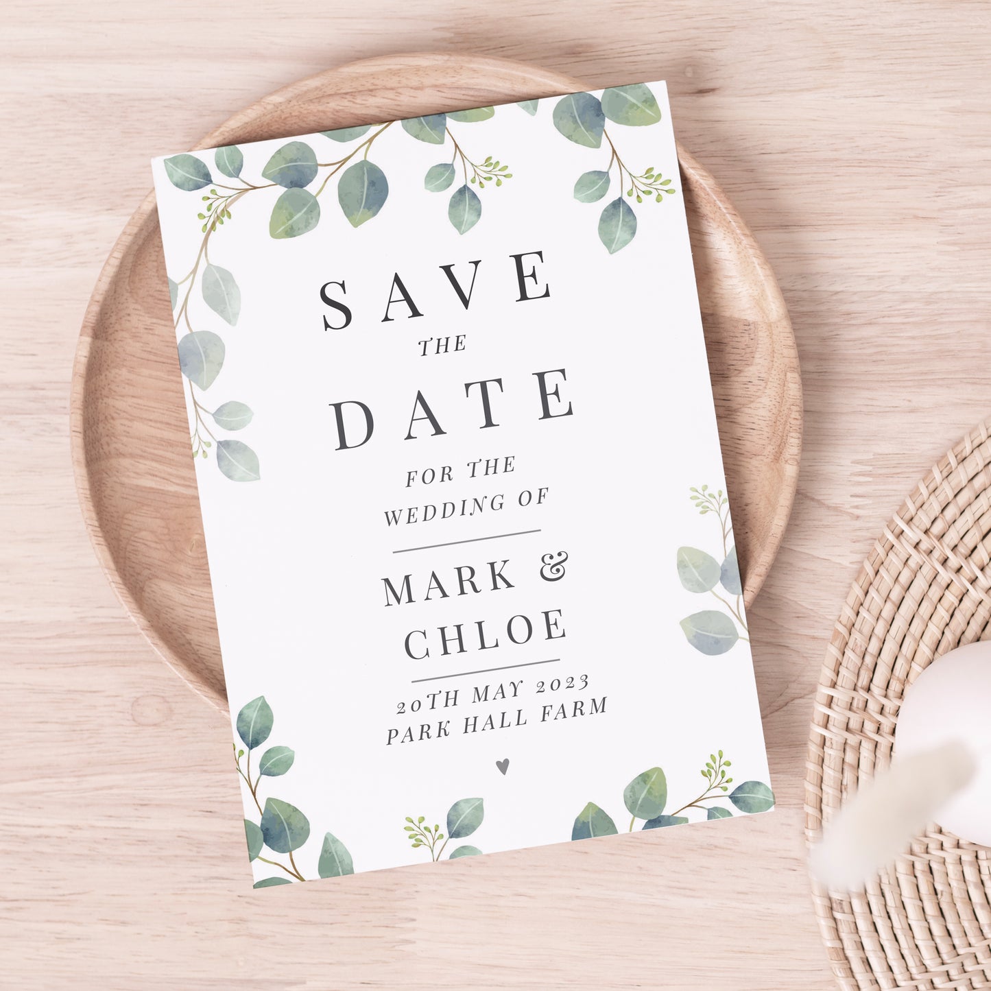 Personalised Botanical Wedding Save the Dates Pack of 36 - MK&JD Gifts