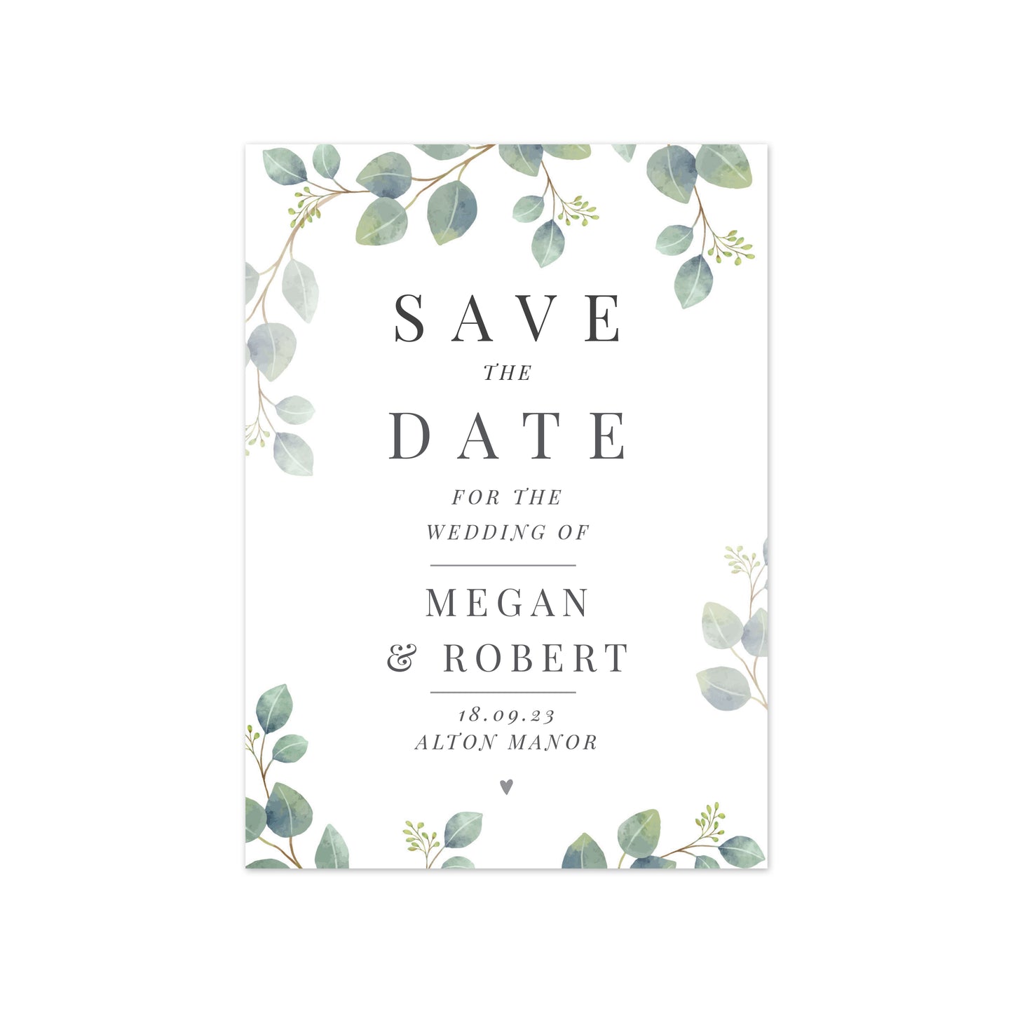 Personalised Botanical Wedding Save the Dates Pack of 36 - MK&JD Gifts