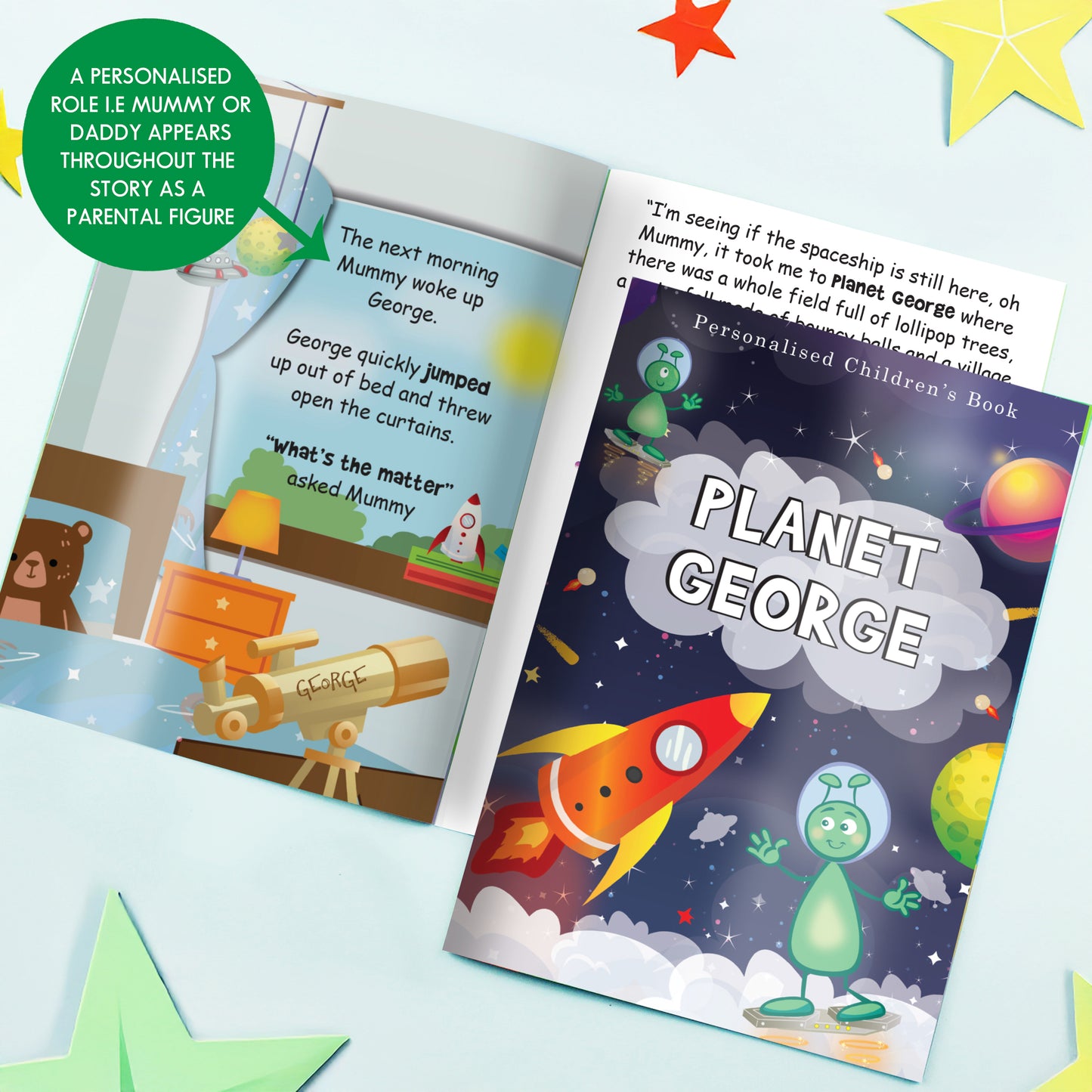 Personalised Space Story Book - MK&JD Gifts