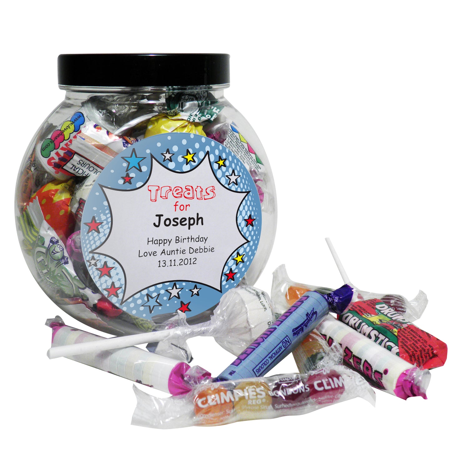 Personalised Comic Book Sweet Jar - MK&JD Gifts