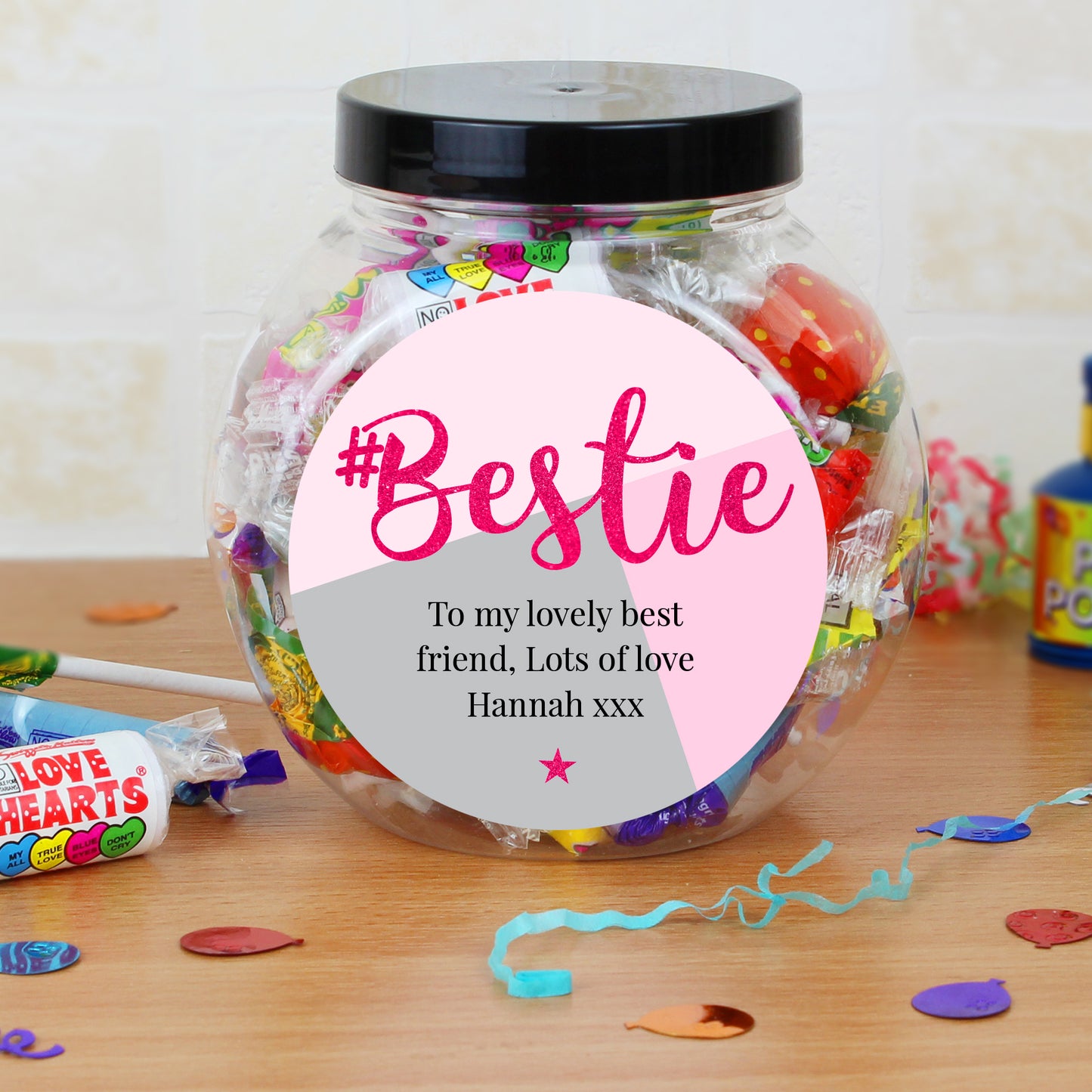 Personalised #Bestie Sweet Jar - MK&JD Gifts