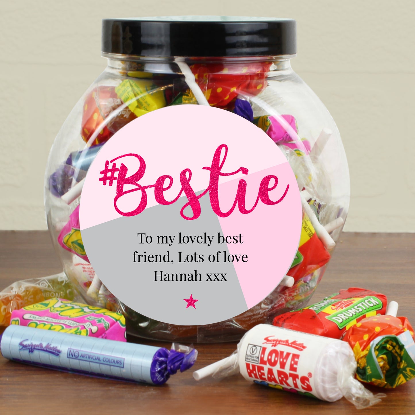 Personalised #Bestie Sweet Jar - MK&JD Gifts