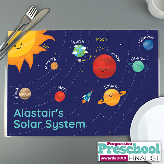 Personalised Solar Space System Placemat - MK&JD Gifts