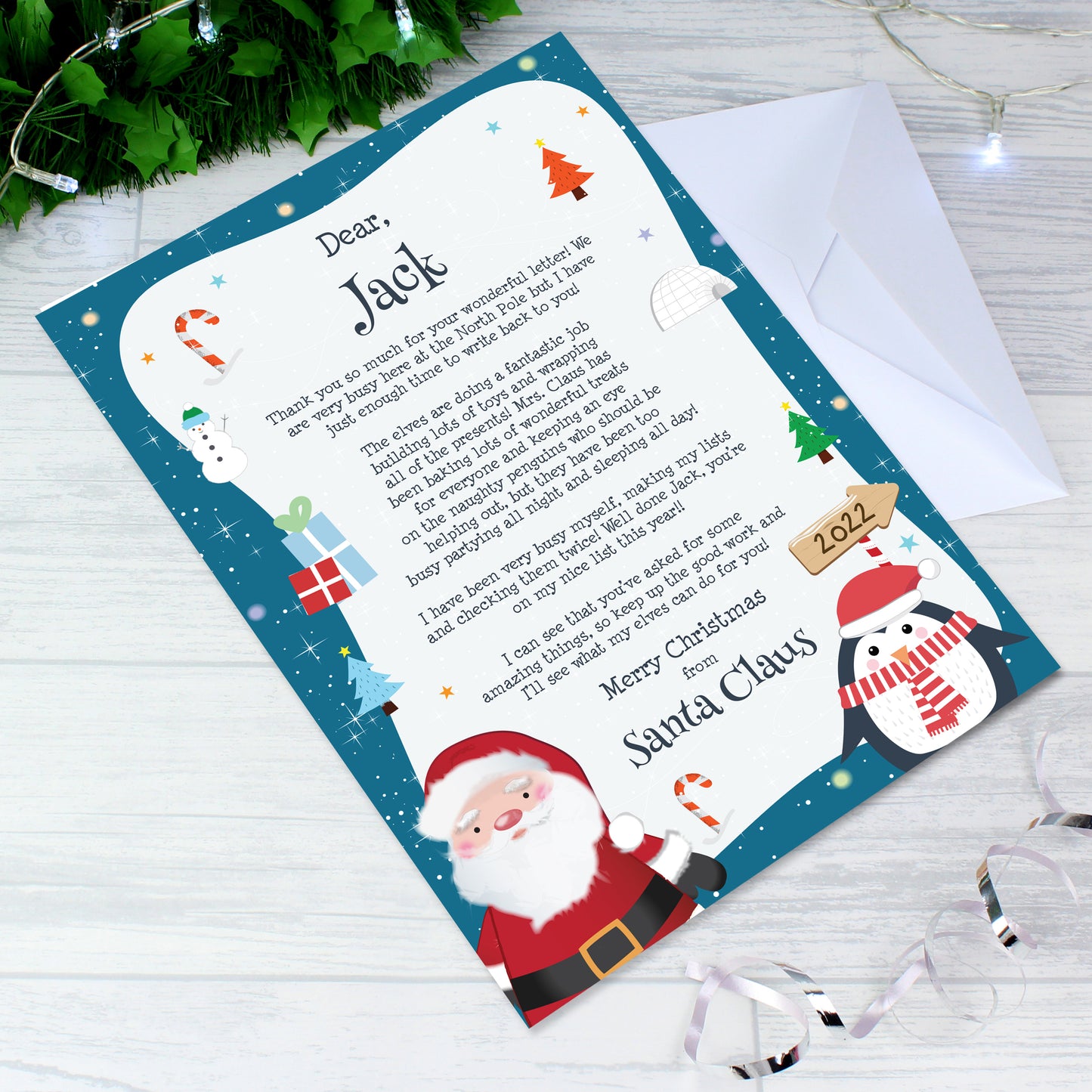Personalised Christmas Penguin Letter - MK&JD Gifts